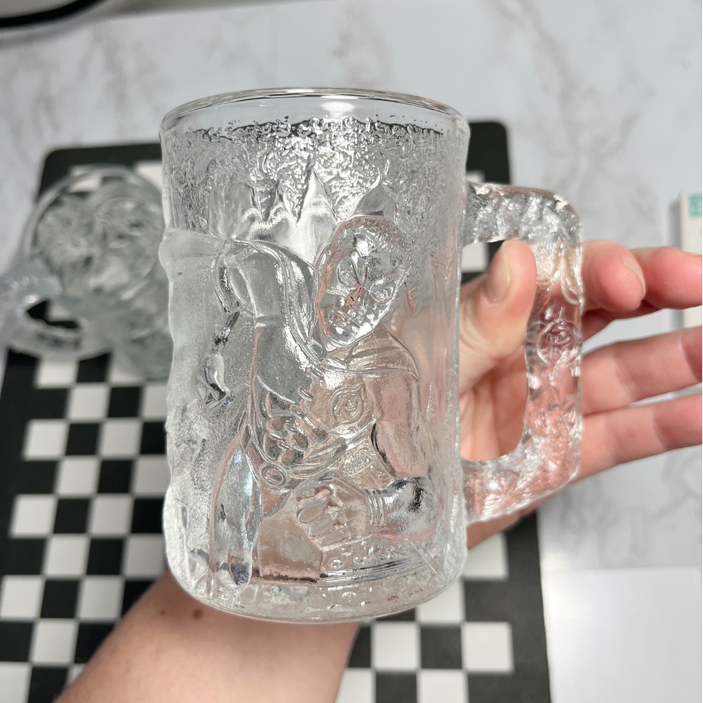 Vintage 1995 McDonalds Batman Forever Glass Mugs Set Batman Robin DC Comics - Picture 6 of 10